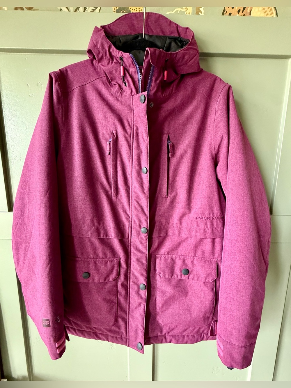 Powder Room PWDR Room Women's Spirit Hooded Winter Jacket - Berry Pink XL